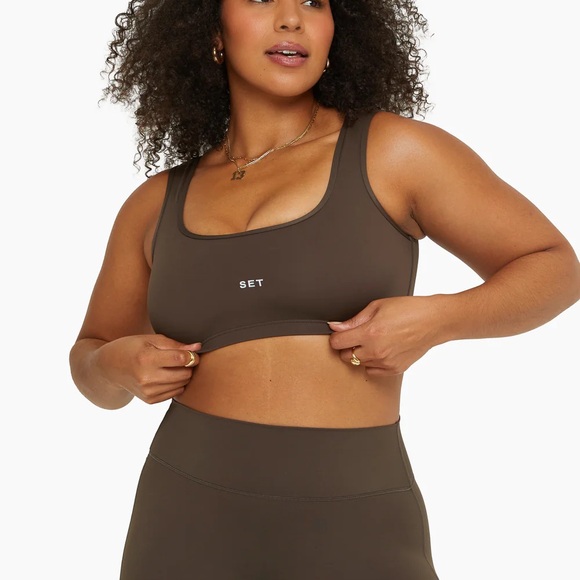 SET ACTIVE Other - SET ACTIVE Sport body box dip bra - brownstone